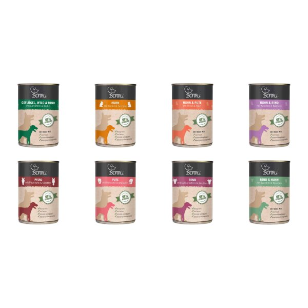 Probierpaket Nassfutter Bonali 8x400g